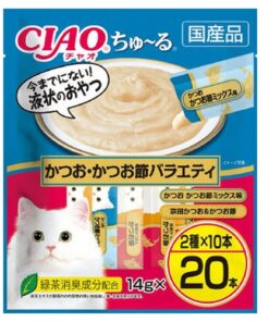 CIAO Churu  貓小食肉泥餐包  - 鰹魚/鰹魚片品種 14 克 x 20