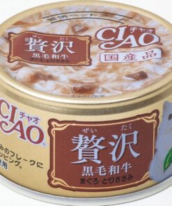 CIAO 高級日本黑毛牛鮪魚/雞肉 貓罐頭80g A-146