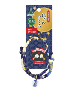 Add Mate日式和風蜻蛉玉貓頸帶 (藍色)